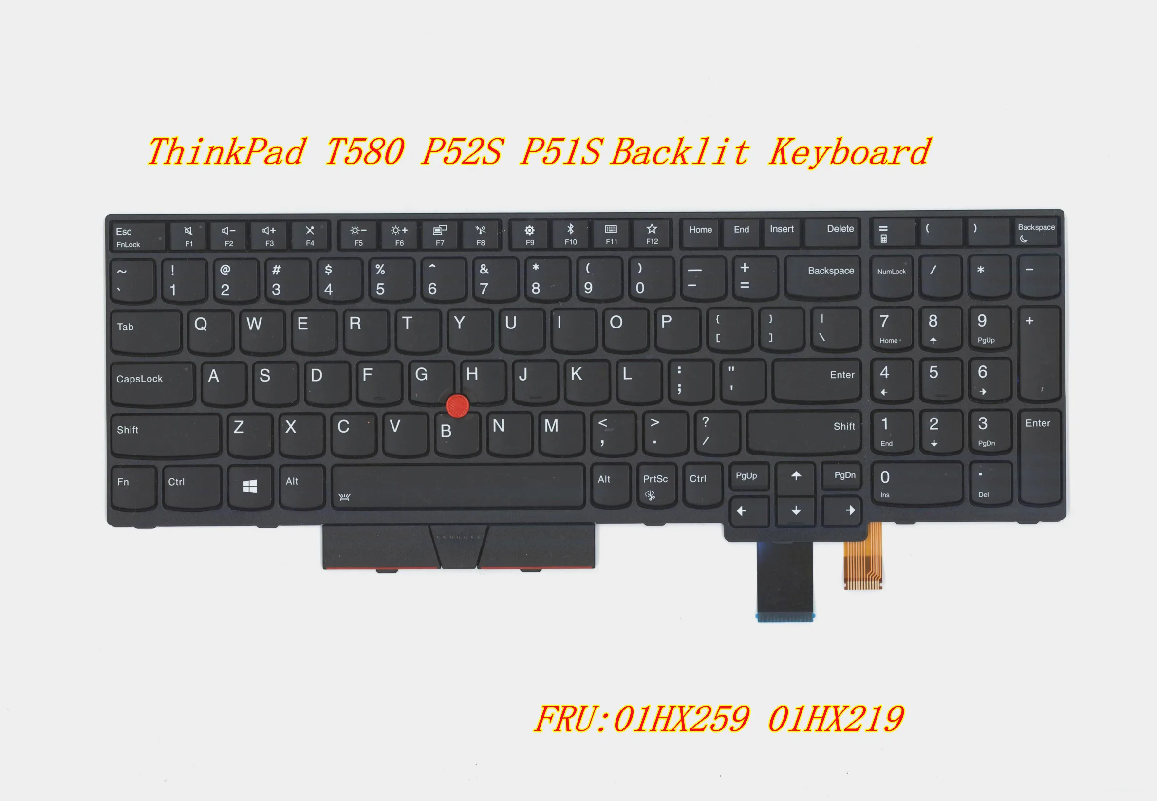 New Original Backlit Keyboard For Lenovo ThinkPad T580 P52S P51S Laptop