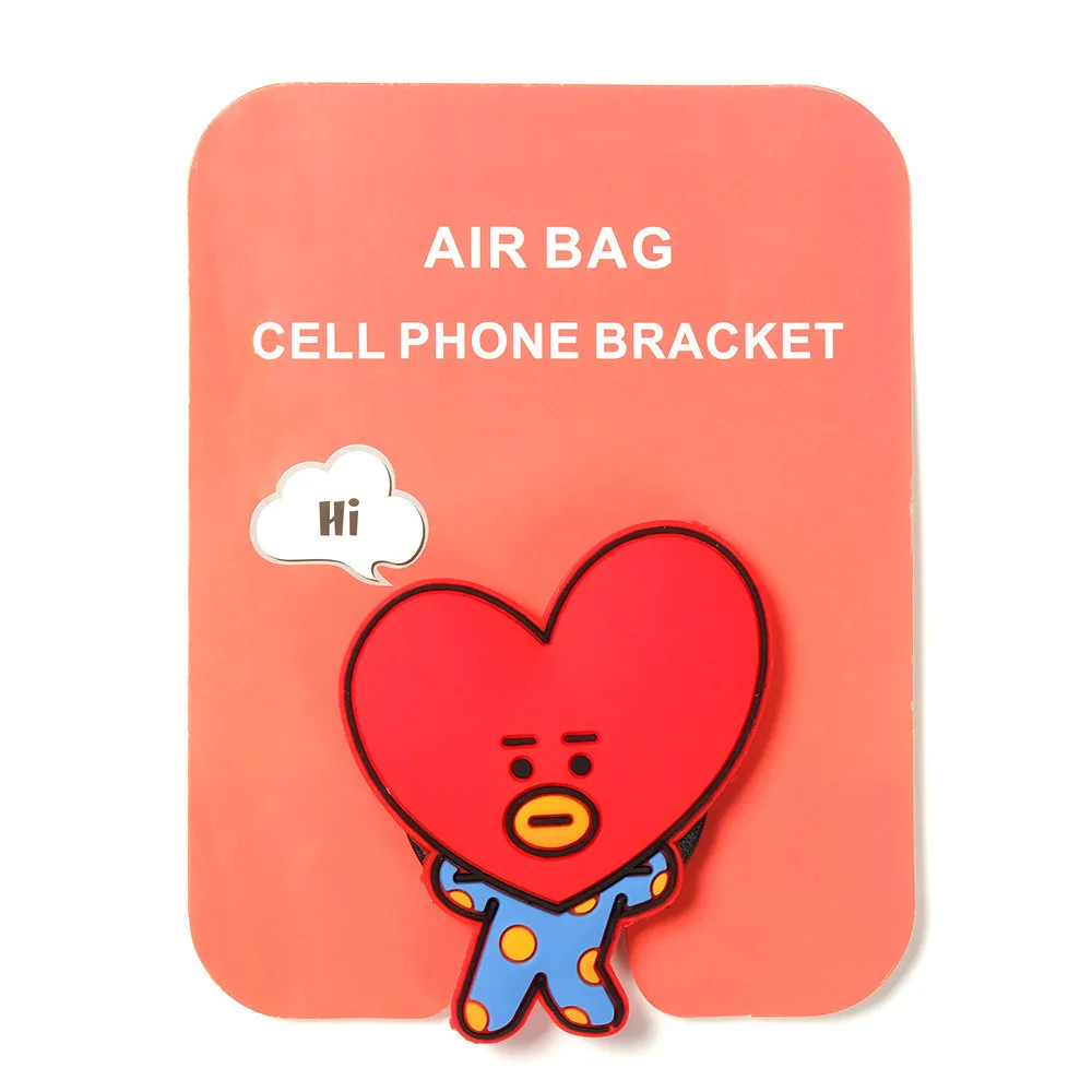Kpop Bangtan мальчики "RJ" "TATA" и т. Д. Мультфильм милая кукла мобильный телефон анти-падение кронштейн для женщин мужчин Bangtan ювелирные изделия