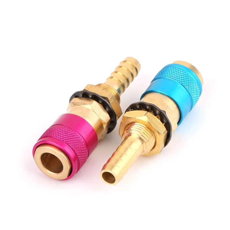 Water Cooled Gas Adapter Quick Connector Fitting For TIG Welding Torch +8mm Plug Water Cooled Gas Adapter Quick Connector Fitting For TIG Welding Torch +8mm Plug