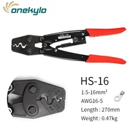 hs-16 Crimper Tools Copper Tinned Splice Crimp 22-10 AWG Terminal Sleeve Connectors 10mm Cable Heat Shrink Tube Sleeving Kits 2