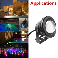 Напряженно работающая лампа для газона путь 10 Вт открытый домашний подводный светильник прочный светильник для бассейна водосточный садовый настил пруд RGB светодиодный