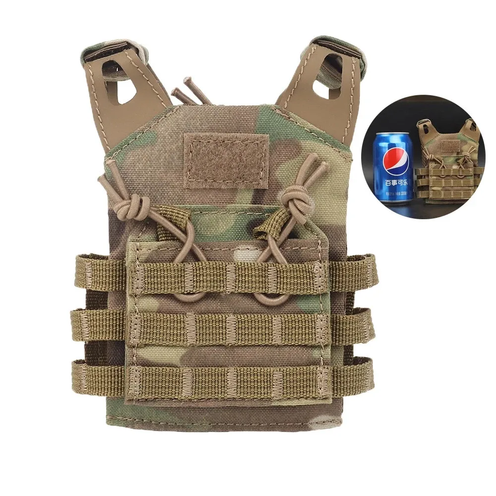 

Mini Tactical Beer Bottle Vest Cover Military Miniature Molle Vest Beer Holder Drink Set Home Decoration Doll Clothes