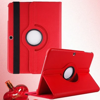 

Dustproof Protective PU Leather Desktop Flip Type Anti Slip Stand Function 360 Degrees Rotating Tablet Cover For Samsung TAB4