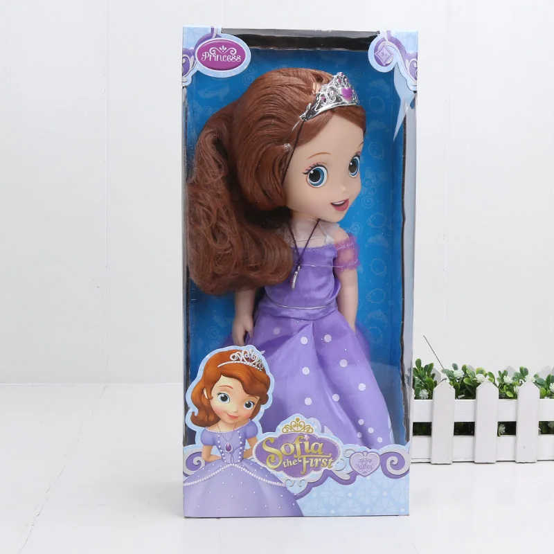 Disney 30 см София принцесса кукла София обувь для кукол игрушки Дети лучший подарок - Цвет: with color box