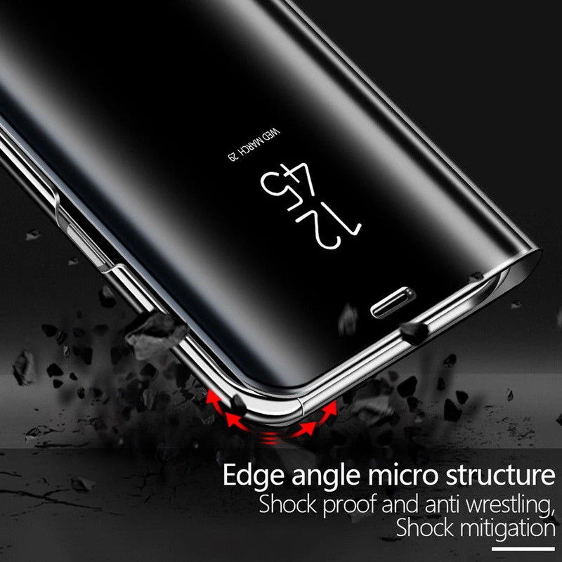 Luxo Espelho Inteligente Telefone Capa para Apple Iphone 11 12 Pro Max 6s Plus xs xr Max xs x se 2022 Suporte Flip Case Protetor 4 iphone 11 12 pro max 8 7