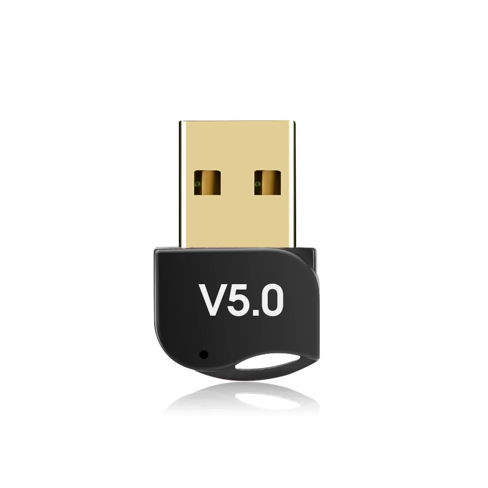 Kebidumei USB Bluetooth адаптер V5.0 Двойной режим беспроводной Bluetooth Dongles музыкальный звуковой приемник адаптер Bluetooth передатчик - Цвет: Black