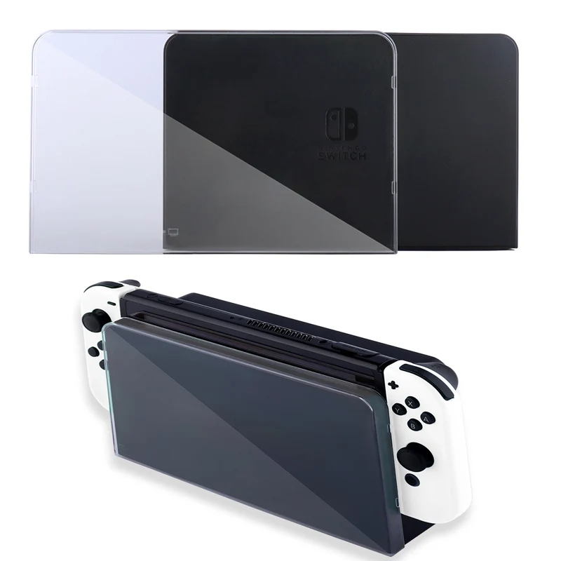 Calotta Protettiva In Cristallo Per Nintendo Switch Oled Dock Custodia Trasparente Custodia Frontale Per Switch Oled Dock Protector Cover Guard