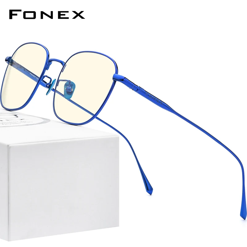 FONEX Очки компьютерные круглые с защитой от сисветильник света для мужчин и женщин аксессуар в винтажном