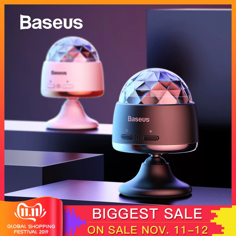 Baratos Baseus LED RGB atmósfera luz Interior Auto coche carga USB Luz Ambiental DJ música Sensor de sonido fiesta Karaoke luces