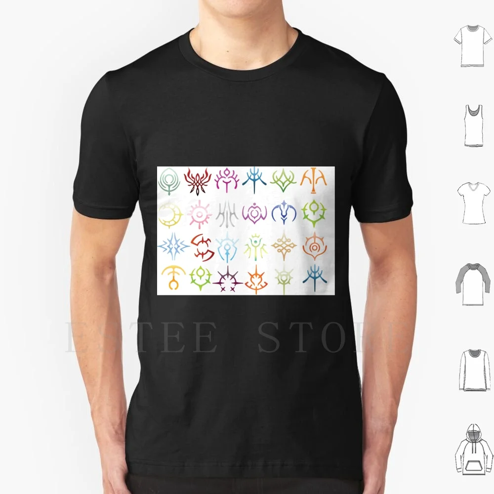 The Crests-Colored Version T Shirt Print Cotton Fire Emblem Fire Emblem Three Houses Edelgard Grinri Claude Crests Crest