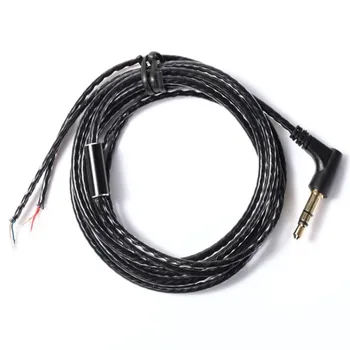 

10pcs DIY headphone repair line LC-OFC oxygen-free copper black transparent curvy wire upgrade line 30*0.05