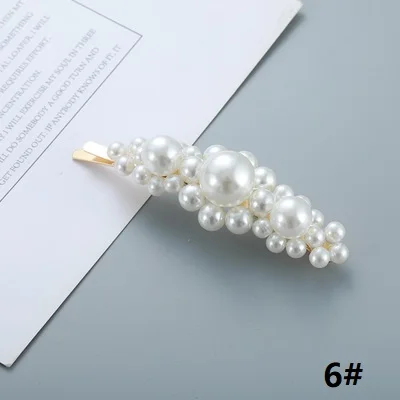 6 Golden size Pearl 1 шт., новинка года, han edition INS, жемчужные заколки для волос, модные заколки для волос для девочек, BB заколки для волос, аксессуары для волос - Цвет: 6 Golden size Pearl