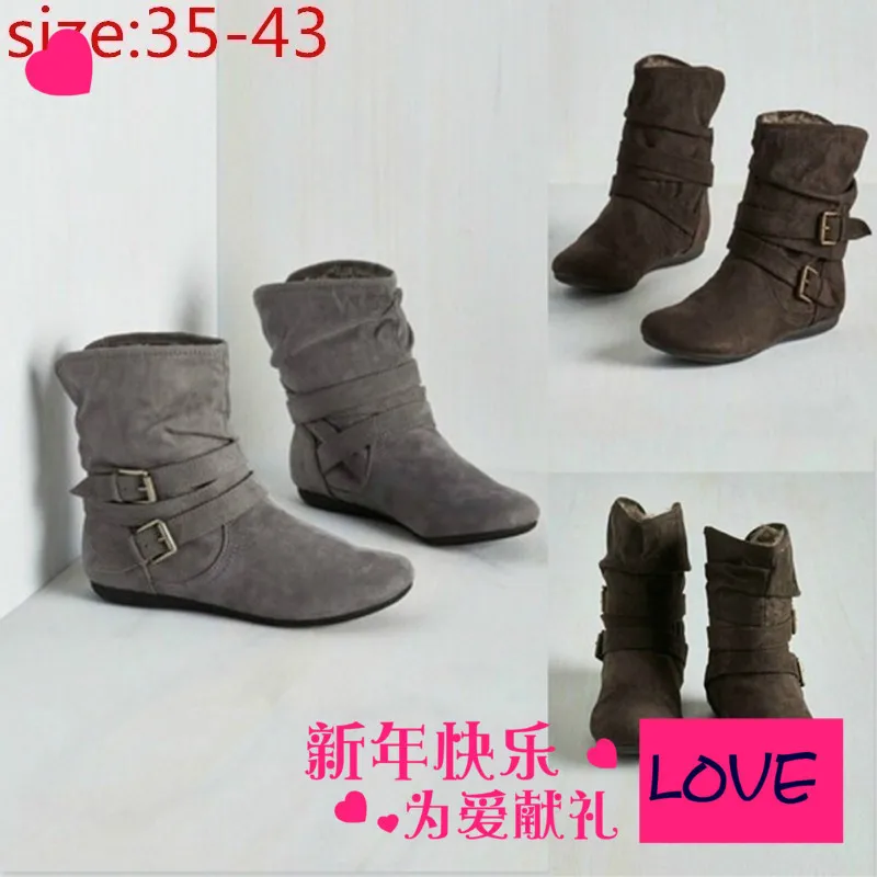 

2017 Women's Large Size 40-43 plus Velvet Boots Big Yards of Women 's