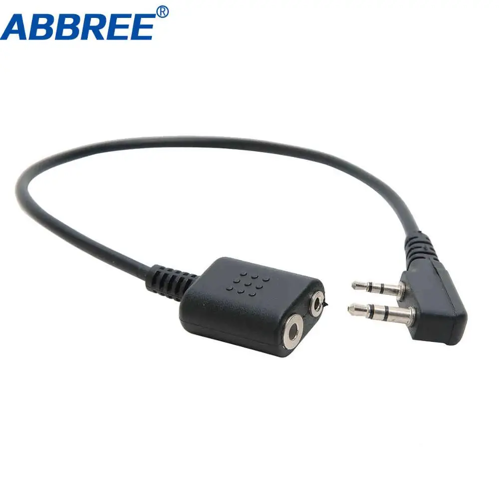2 шт. аудио кабель с адаптером для K-Head 2 Pin для Baofeng UV-5R BF-888S UV-82 UV-S9 DM-X наушники для портативной рации ушной динамик с микрофоном