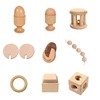 Newborn Infant Toys Wooden Object Fitting Exercise Hand Grasped Toy Egg Cup Cube Box Baby Bed Bell Rattle Vocal Gift 1