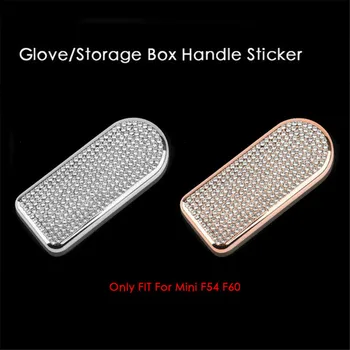 

Bling Car Glove Box Handle Sticker Storage Box Sticker Button Decor Trim Crystals Decal For Mini Cooper F54 F55 F56 F60 R55 R56