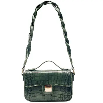 

Fashion Women Shoulder Bag Small New Style Female Handbag High Quality Youth Messenger Bag Unique Stone Pattern Green Bag