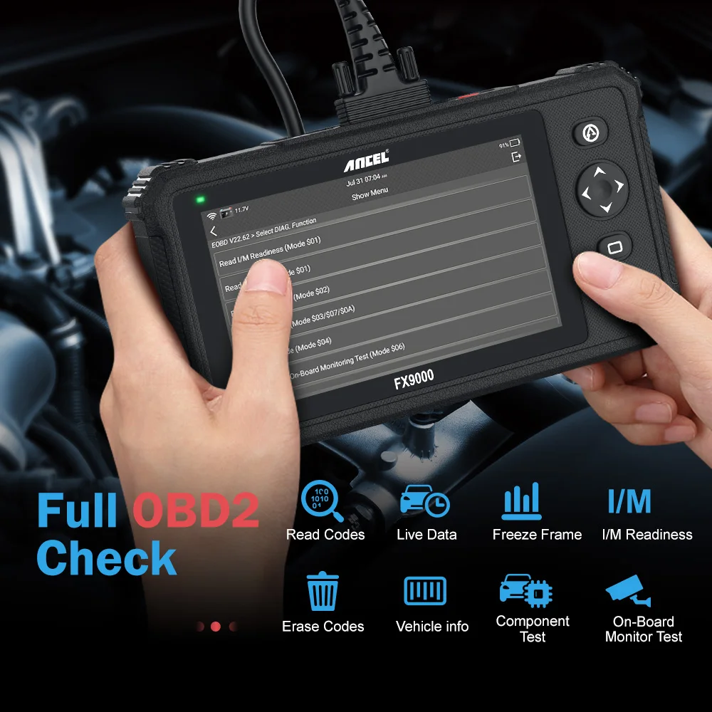 Диагностический сканер Ancel FX9000 Obd2 профессиональный для диагностики автомобиля с