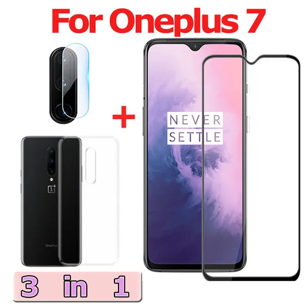 Oneplus 7 3-in-1 3-в-1 закаленное cтекло Oneplus 7 Pro 7Pro kамера cтекло One Plus 7 Pro защитное cтекло на Oneplus 7Pro закаленное стекло на ван плас 7 про защитное cтекло для ВанПлюс 7 Про закаленное стекло One Plus 7 Pro 7Pro glass - Цвет: Oneplus 7 3-in-1