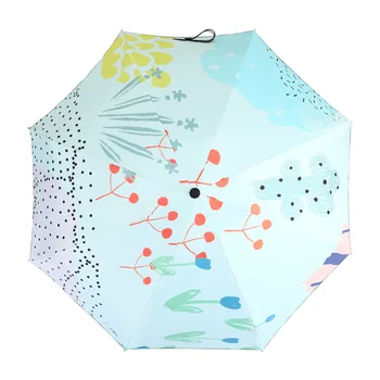 

Portable Umbrella Creative Personality Parasol Sun Protection UV Protection Umbrella Sunny Rain Dual-use Vinyl Folding Umbrella