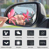Car Rearview Mirror Protective Film Anti Fog Rain Window Clear Rainproof Rear View Mirror Protective Soft Film Auto Accessories 4