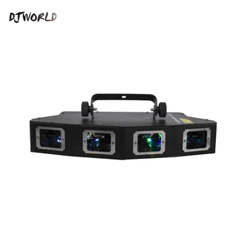 

DJworld 4 Head RGB Mixed Color Line Scanner Halloween Projector Stage Effect Laser Lighting Pattern DJ Party Disco Lights