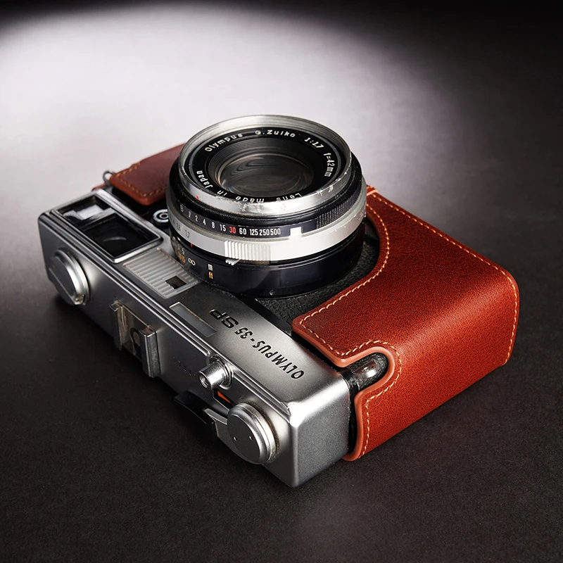 handwork Photo Camera Genuine leather cowhide Bag Body BOX Case