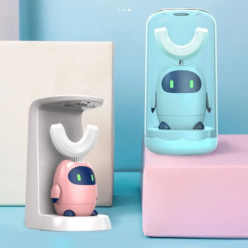 

Children's Electric Whitening Toothbrush U Type Intelligent Sonic Waterproof Full Automatic Toothrush Personal Care