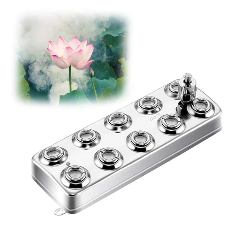 

Mist Maker Fogger 10 Head Ultrasonic Mist Humidifier for Industrial Scenic Hydroponics Garden Lawn Pond