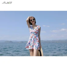 Женский сексуальный консервативный Цельный купальник с принтом, женский купальник с эффектом пуш-ап, купальный костюм, пляжная одежда