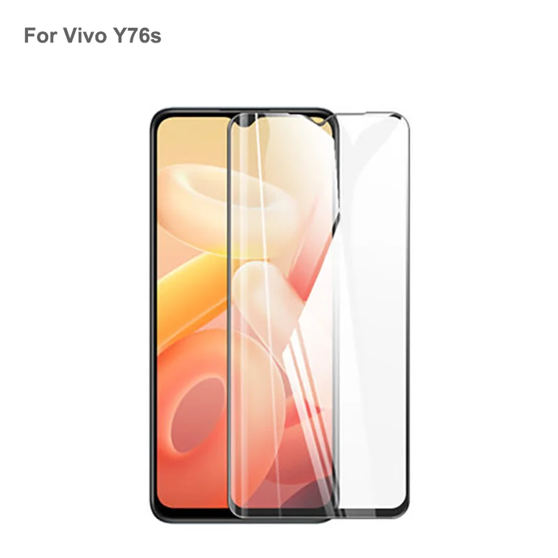 

5PCS Full Curved Screen Protector For Vivo Y71t Full Cover Tempered Glass For Vivo Y76s Protective Flim