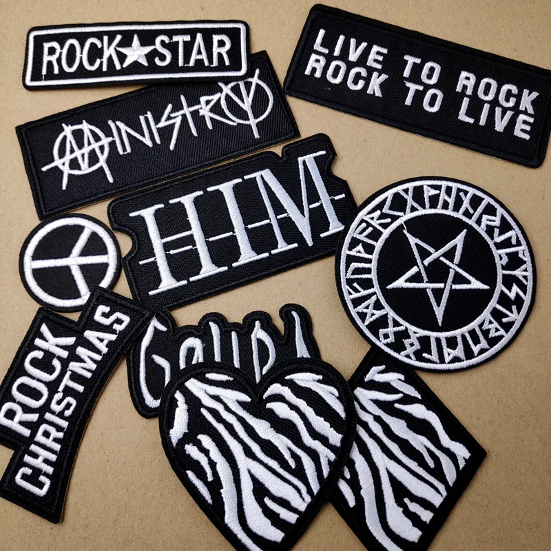 BAND Patches Cloth Mend Decorate Clothes Apparel Sewing Decoration Applique Badges Patch ROCK STAR