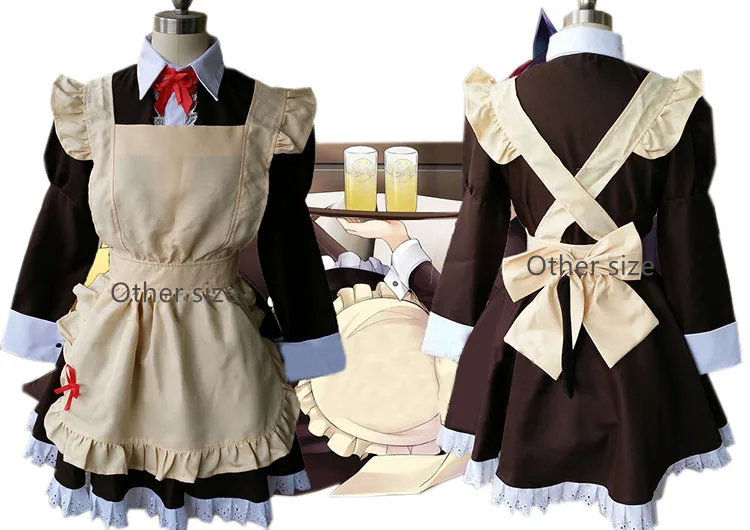 Костюм горничной из аниме Oreimo костюм с длинным рукавом и юбкой платье лолиты