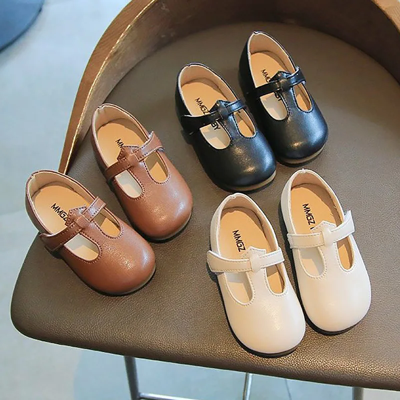 2022 Spring Autumn Girls Shoes Yellow Mary Janes For Girls Kids Baby