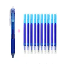 Ensemble de stylos à Gel effaçables, 6 pièces/lot, papeterie d'écriture pour étudiant, de bureau, d'encre magique noire/bleue/rouge/verte, grande capacité