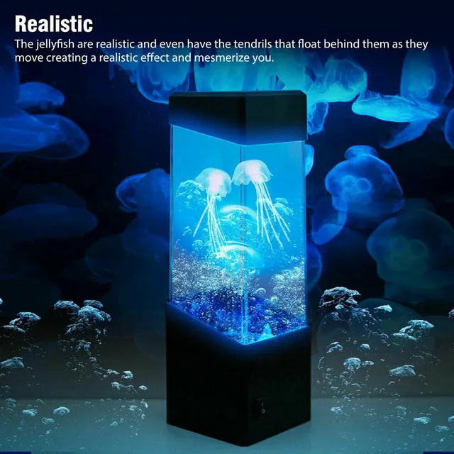 Jellyfish Light Lava Lamp Aquarium Led Multicolor Lighting Mood Night Light Bedside Lamps Room Decoration Led