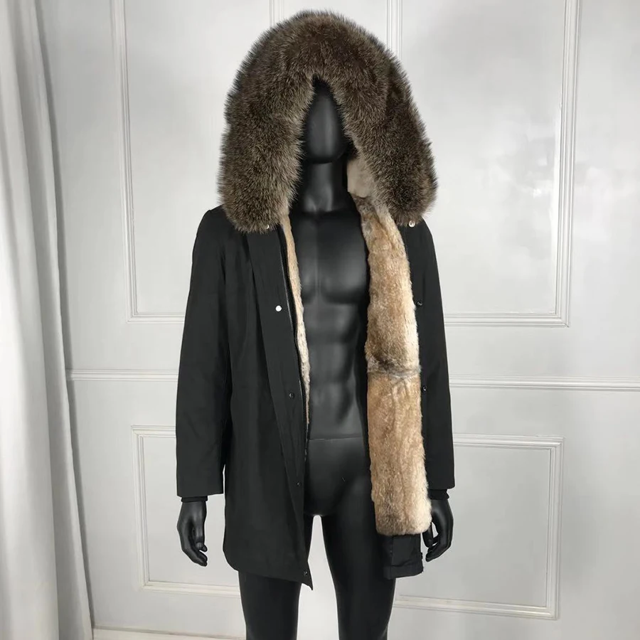 

men real fur parka