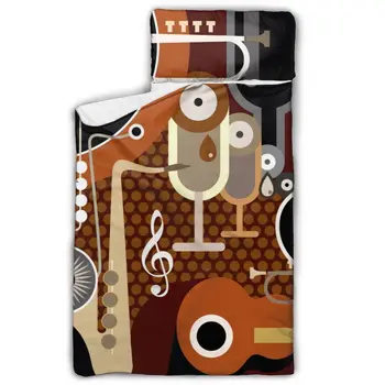 

Joyful Noise Music Instrument Mattress Toddler Nap Mat Sleeping Pad Kindergarten Children Bedding Set With Pillow