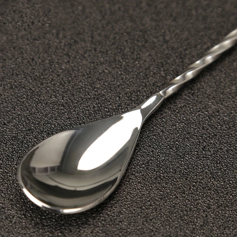 Cocktail Spoon Cocktail Stirrers 40cm Stainless Steel Cocktail Bar Spoon Japanese Style with Strainer Tail