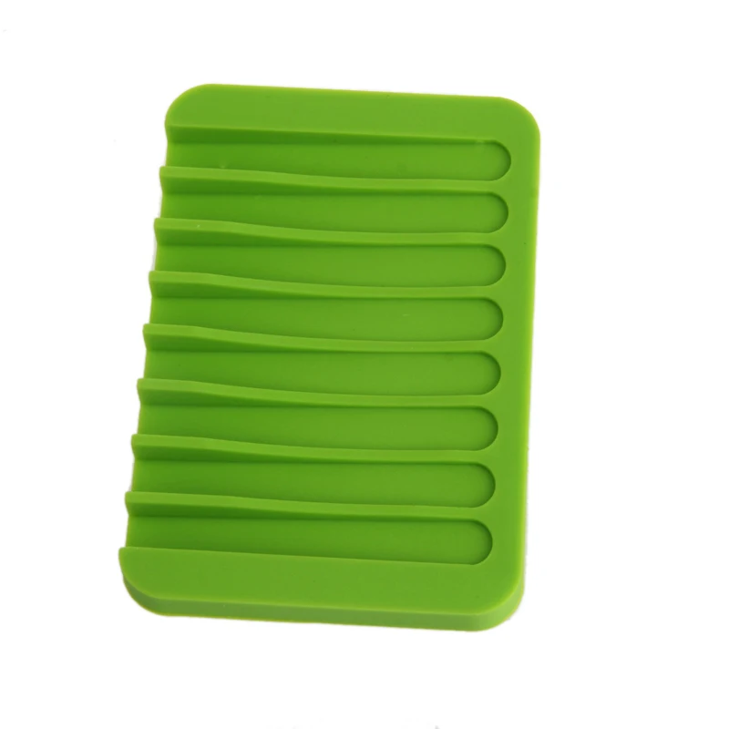 

Fashion Silicone Flexible Soap Dish Plate Bathroom Soap Holder Soap Box