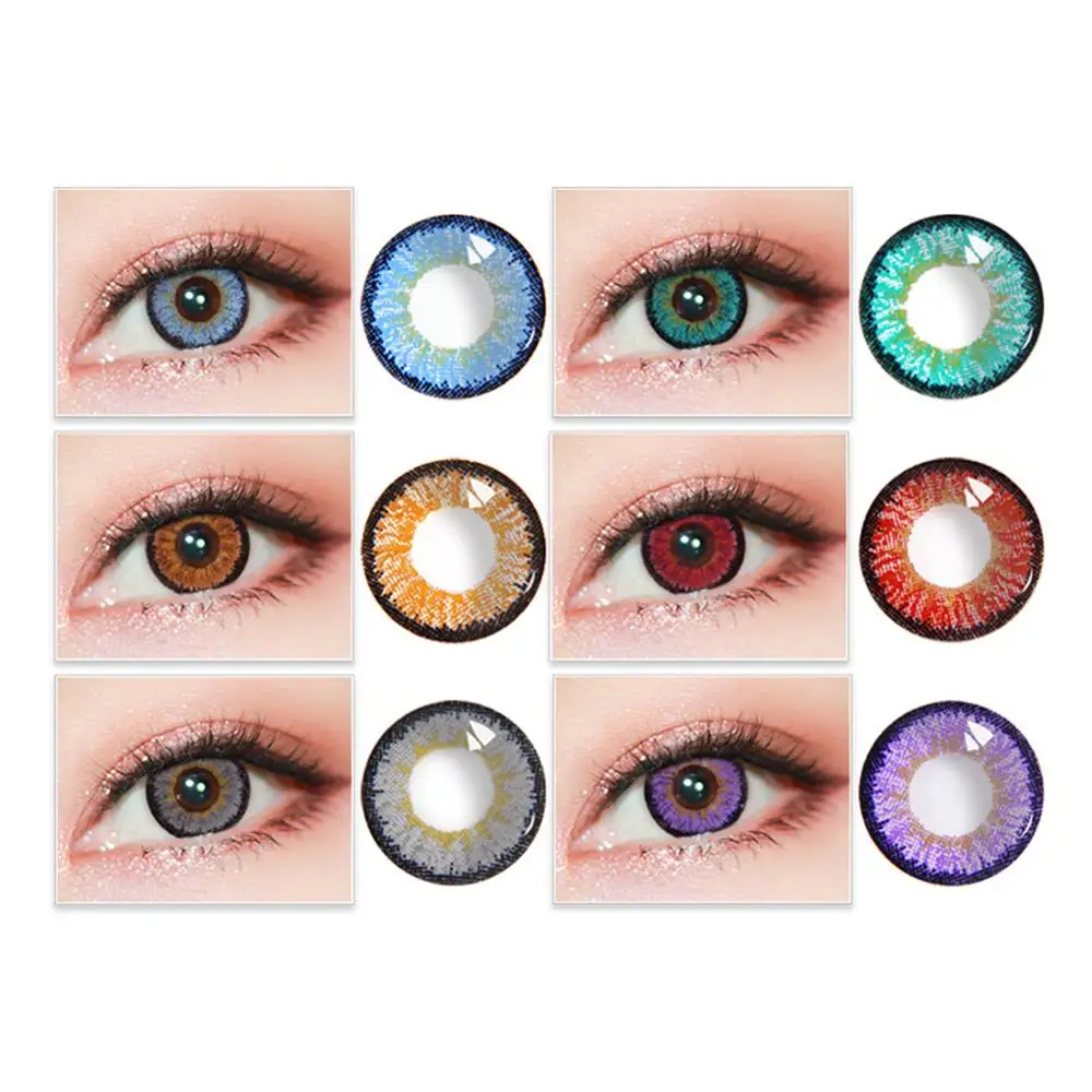 

2Pcs/1Pair Colored Cosmetic Eye Makeup Tool For Cosplay DIY Party Comfortable Non-Toxic Portable Big Eyes Makeup Eyewear