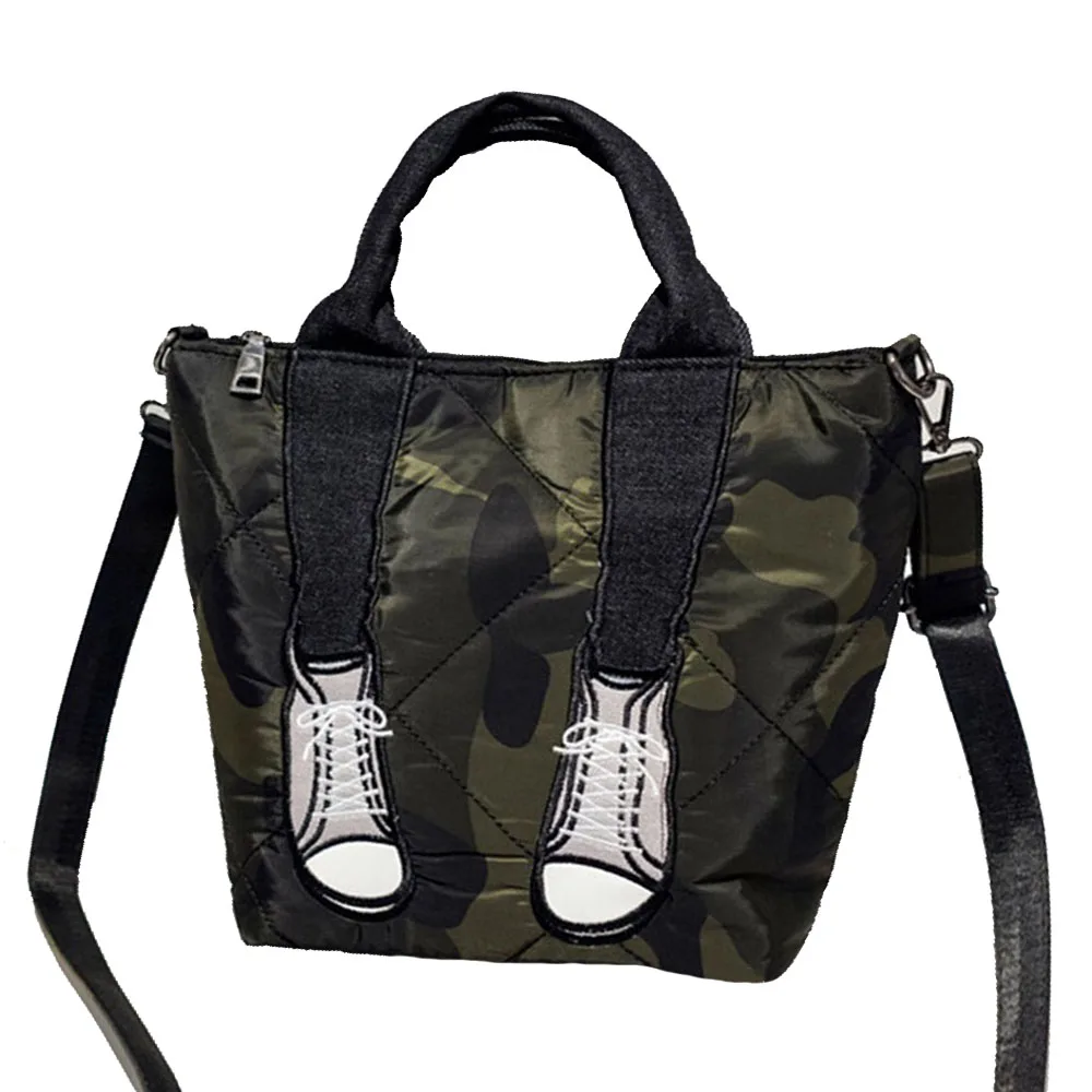 

Trend Lady Handbags Waterproof Oxford Cloth Large Capacity Shoulder Bag Casual Simple Space Cotton Warm Wild Messenger Bag
