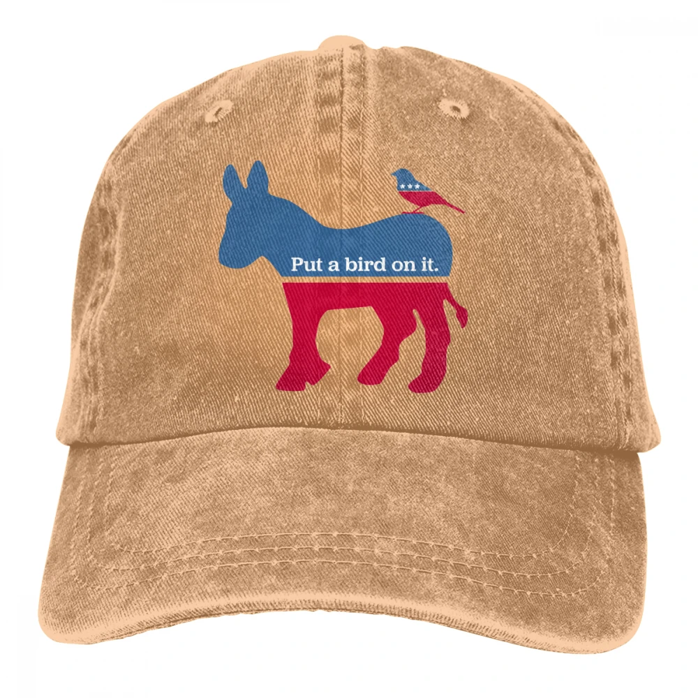 Наденьте птицу на это Casquette натуральный унисекс Мужские Женские джинсовые бейсболка с ремешком кепки Регулируемый Гольф папа шляпа