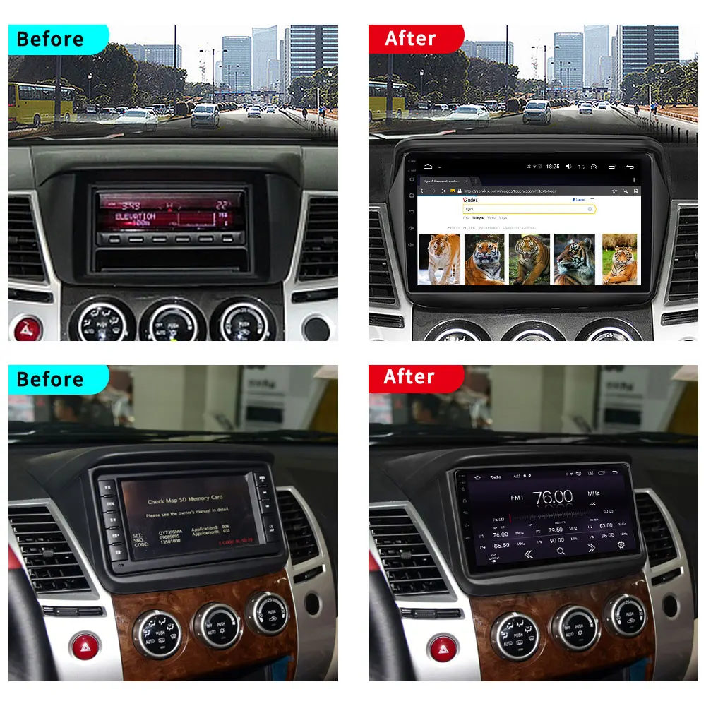 EKIY " ips Android автомобильный Радио авто мультимедиа 4G для MITSUBISHI PAJERO Sport/L200/2006+ Triton/2008+ PAJERO 2010 gps навигация