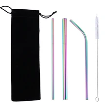 Соломенный набор из нержавеющей стали, сумка для кистей, высокотемпературная стерилизация, легко чистится, посуда для напитков, соломинка для питья