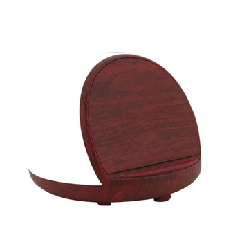 

Wood Grain Wireless Charger Night Light ligent Press Change Night Light for Apple Android