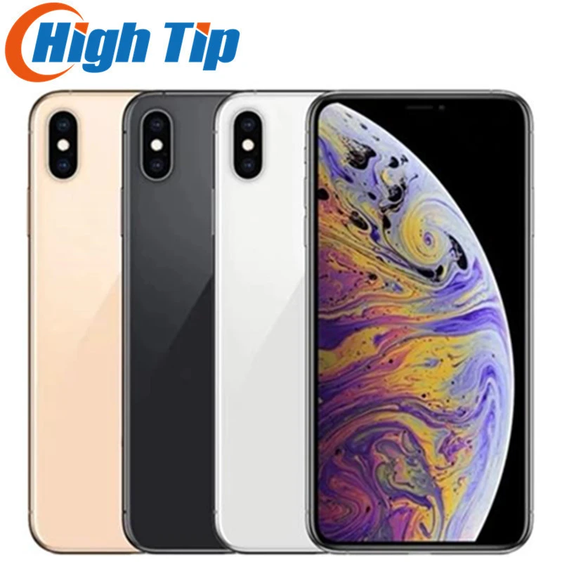 Apple iPhone XS MAX 5.8"/6.5“” RAM 4GB ROM 64GB/256GB/512GB Smartphone Hexa Core IOS A12 Bionic NFC LTE 4G Unlocked Used Phone free apple cell phones