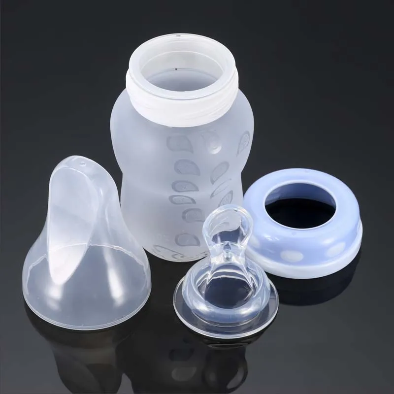 180ML Baby Bottles and Feeding Spoon Silicone Baby Feeding Cup Water Bottle kids Nursing Bottles