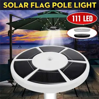 

Dropshipping Outdoor Downlight 111 LED Solar Flag Pole Lights Waterproof Flagpole Lamp Solar Umbrella Light Downlight Lighting