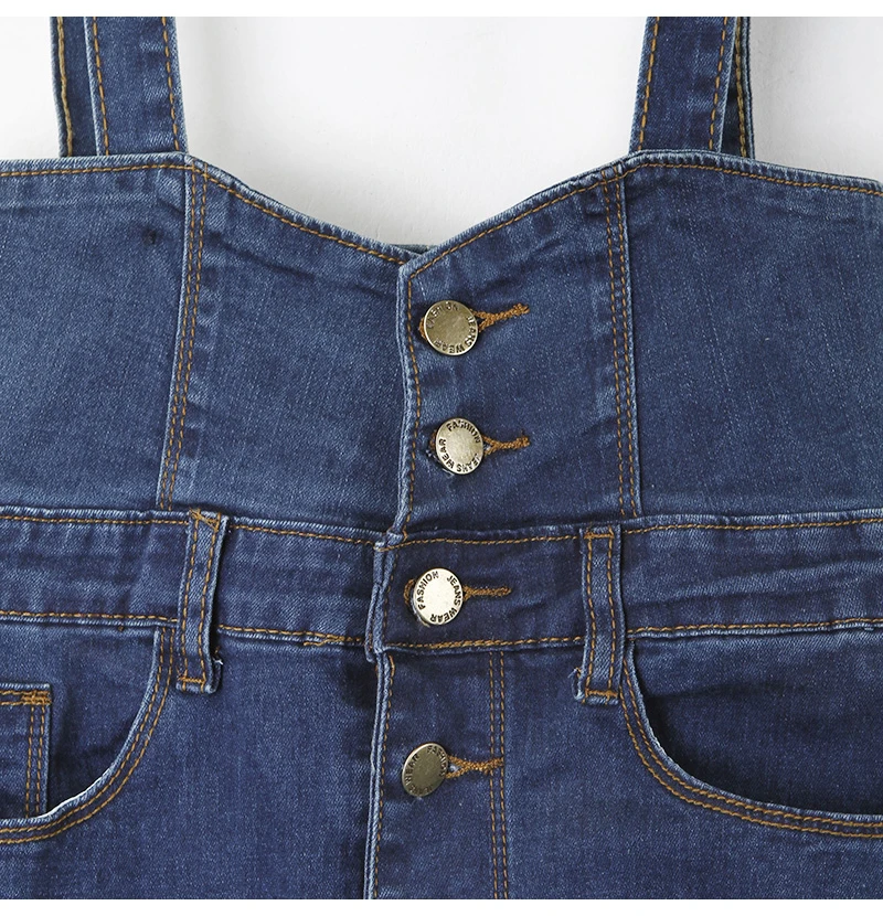 Long Denim Skirt With Straps Women Button Jeans Skirts Plus Size Long High Waist Pencil Skirt Denim Skirts Womens